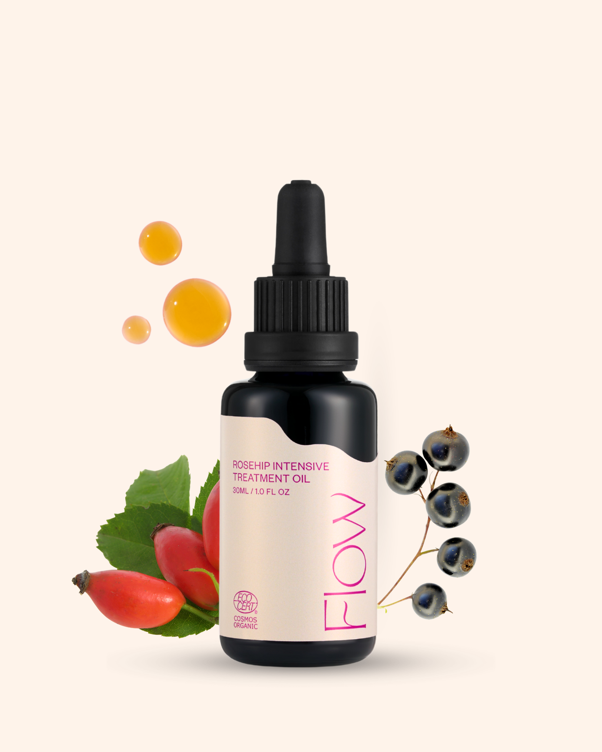 Rosehip Intensive Treatment Oil Cosmos Organic for sensitive and challenging skin