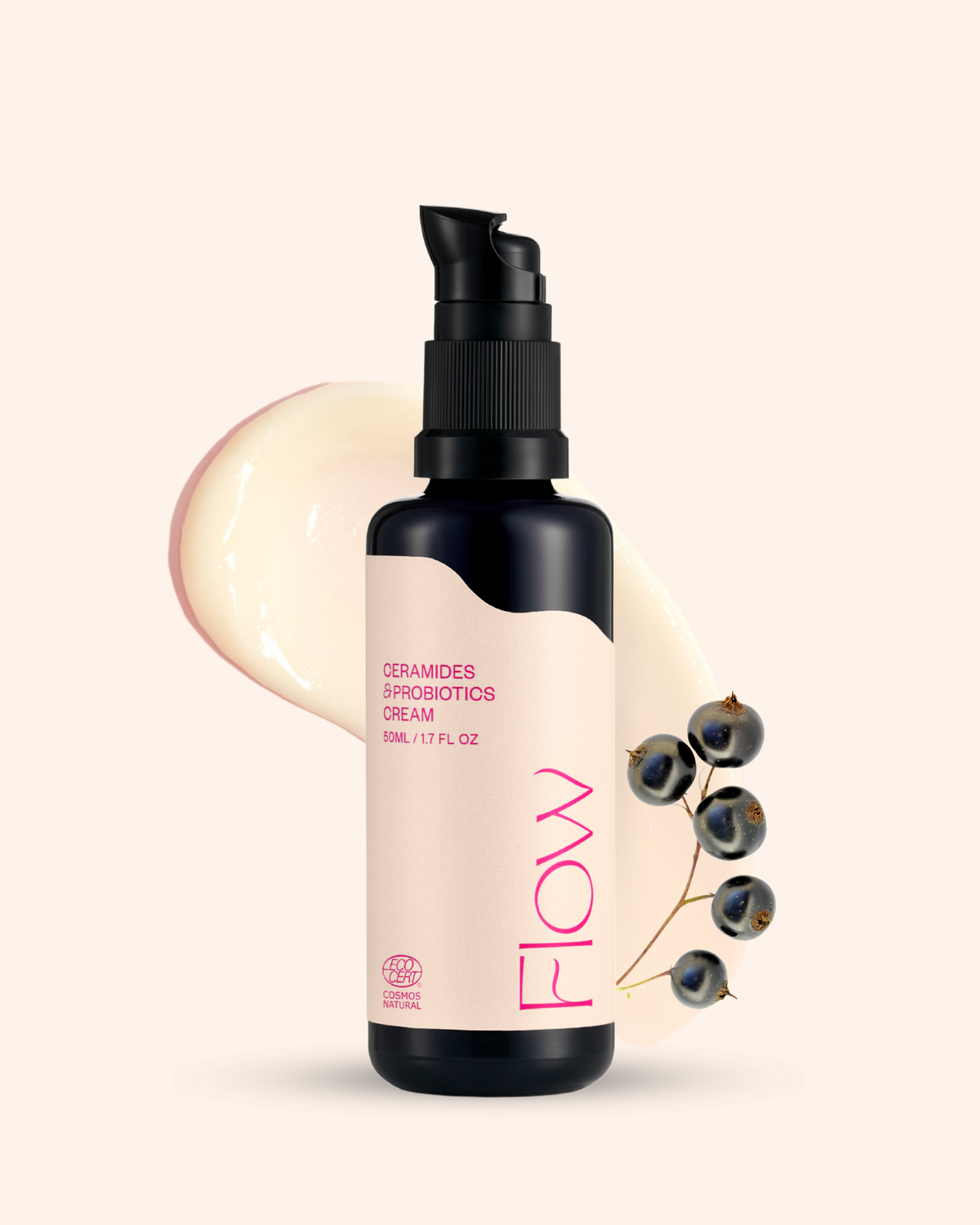 Ceramides & Probiotics Cream Cosmos Natural - repairing cream for sensitive skin (fragrance-free) 