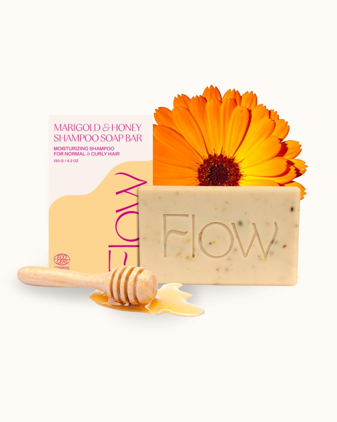Marigold & Honey Shampoo Soap Bar for dry and naturally curly hair